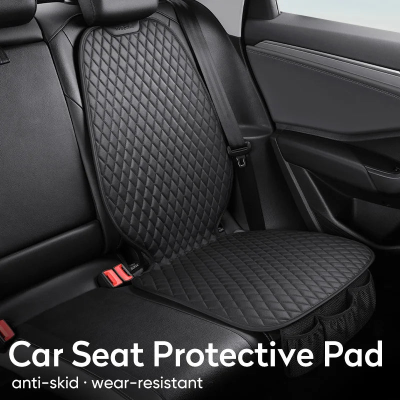 PU Leather Car Seat Protection Mat Car Seat Protector for Child Universal Car Safety Seat Mat Auto Security Rear Seat Covers