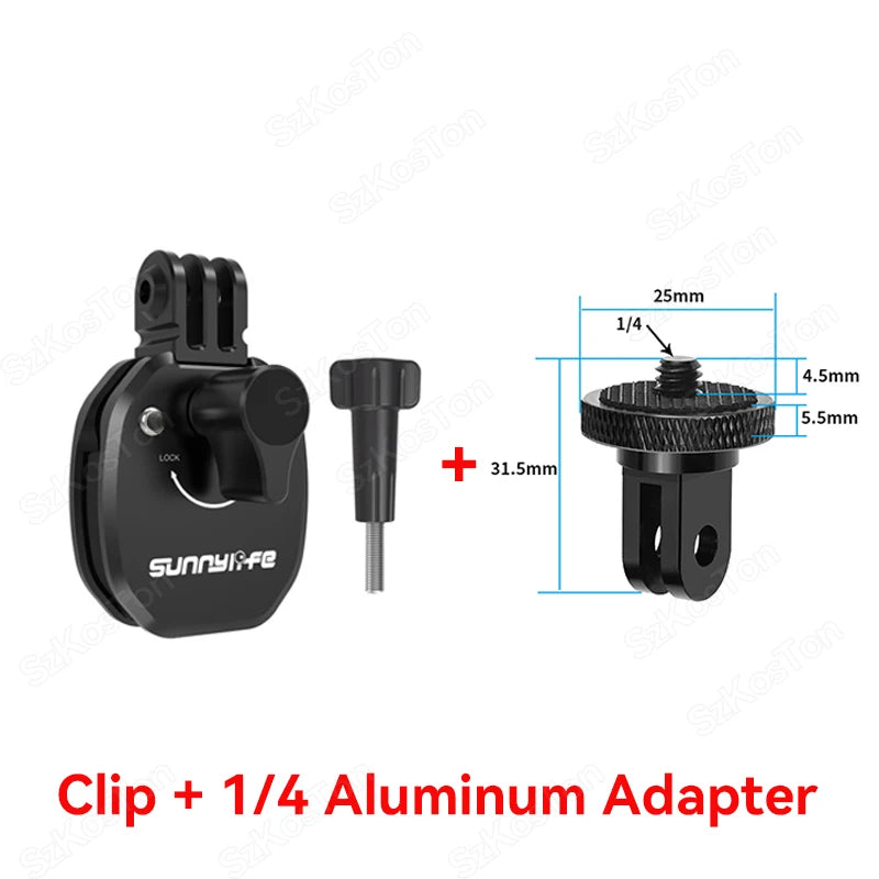 Motorcycle Windshield Clip Mount for Action Cameras and Smartphones
