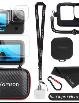 Silicone Protective Cover with Lens Cap for Gopro Hero 12 11 10 9 Black Battery Side Case for GoPro 10 Accessories