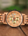Wood Watch Calendar Multifunctional Fashion Wrist Quartz Customizable Engraving
