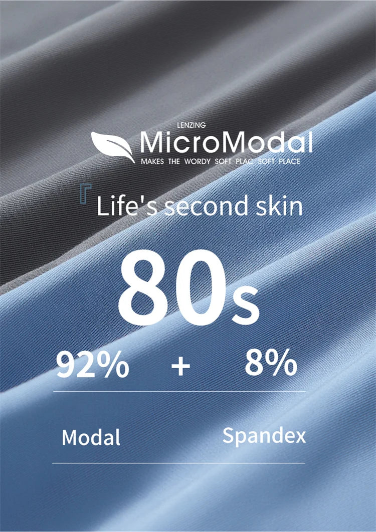 3-Pack Men’s Modal Boxer Shorts – 80 Count, Seamless Silk Crotch