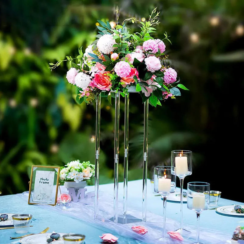 Wedding Centerpieces Acrylic Vases Flowers Stand for Birthday Party Tables Decorations Window Display Rack Cake Stand Home Decor