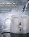200ml Double Wall Glass Coffee Cups Espresso Clear Insulated Tea Mugs Heat Resistant Handle Mug For Latte Cappuccino