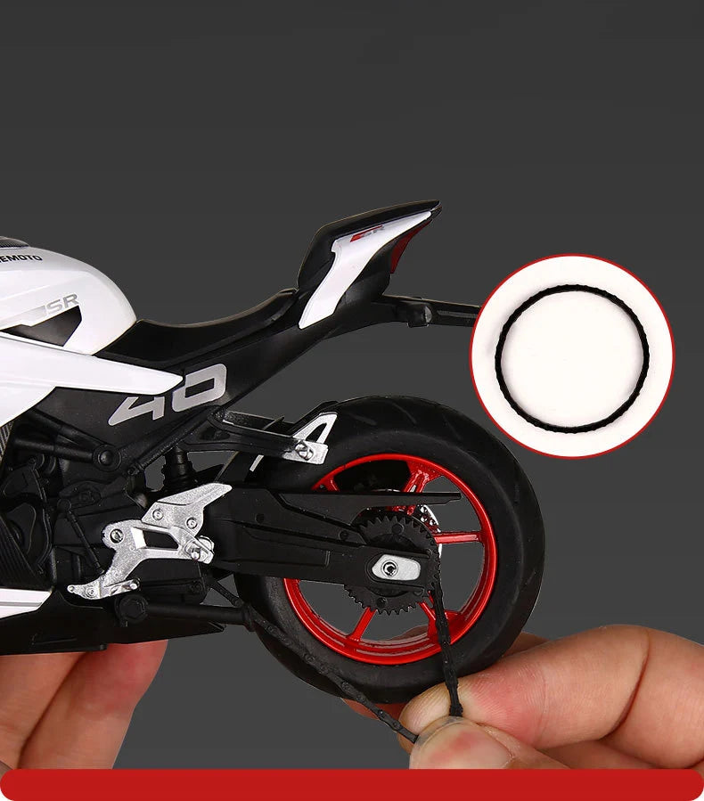 Diecast CFMOTO 450SR Racing Motorcycle Model 1 to 12 Scale