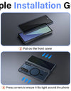 for Z Fold 7 Case with Privacy Screen Protector Full-Body Slim Coverage Hinge Protection Shockproof Phone Cover