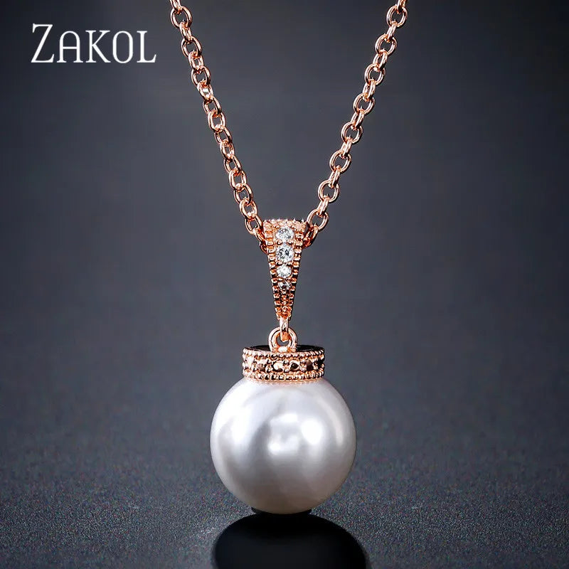 Zirconia Crystal Pendant Necklace