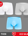 3-Pack Men’s Seamless Ice Silk Transparent Boxer Shorts – Breathable, Lightweight (Sizes L-4XL)