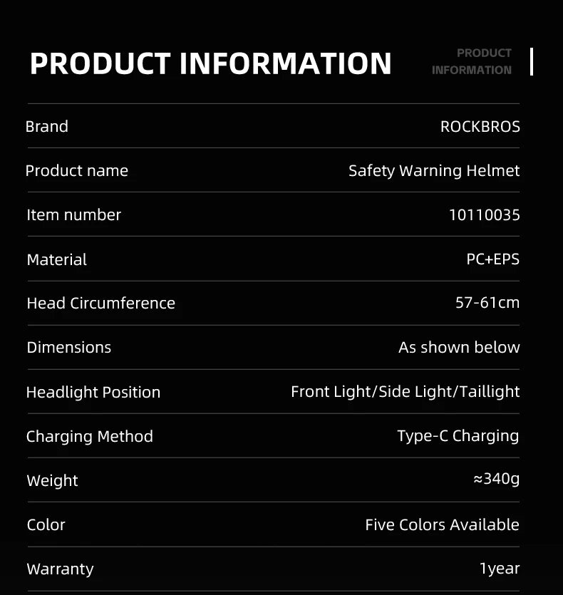 Bicycle Light Helmet Type-C Rechargeable Front + Rear Light Warning Bike Helmet Head MTB Road Cycling Helmet