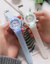 Cartoon Baby Unicorn Kids Watches Girls Toys Silicone Strap Flash Light Children Watch Clock Quartz Wristwatches