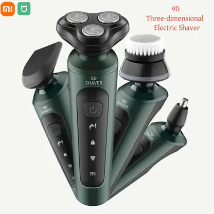 Xiaomi Electric Shavers Men Waterproof Wet Dry Use Electric Trimmer Razor Rechargeable Battery Rotary Shavers Machine Shaving