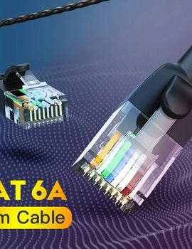 Ethernet Cable Cat 6 A 10Gbps UTP RJ 45 Slim Ethernet Patch Cable Cat6 A Lan Patch Cord for Modem Cable Ethernet RJ45