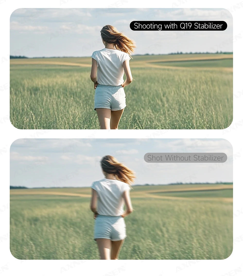Q19 AI Desktop Gimbal Stabilizer 360 Rotation Auto Face Tracking Mobile Phone Handheld Anti-shake Selfie with Fill Light