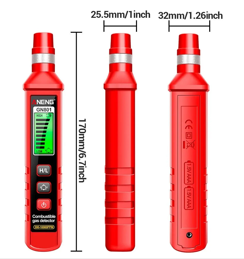 Gas-sensitive Semi-conduct Detector 300~10000PPM Gas Leakage Analyzer Combustible Meter Environment Test Sensor Tool