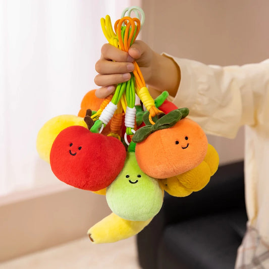Cute Fruit and Vegetable Plush Pendant Backpack Charm