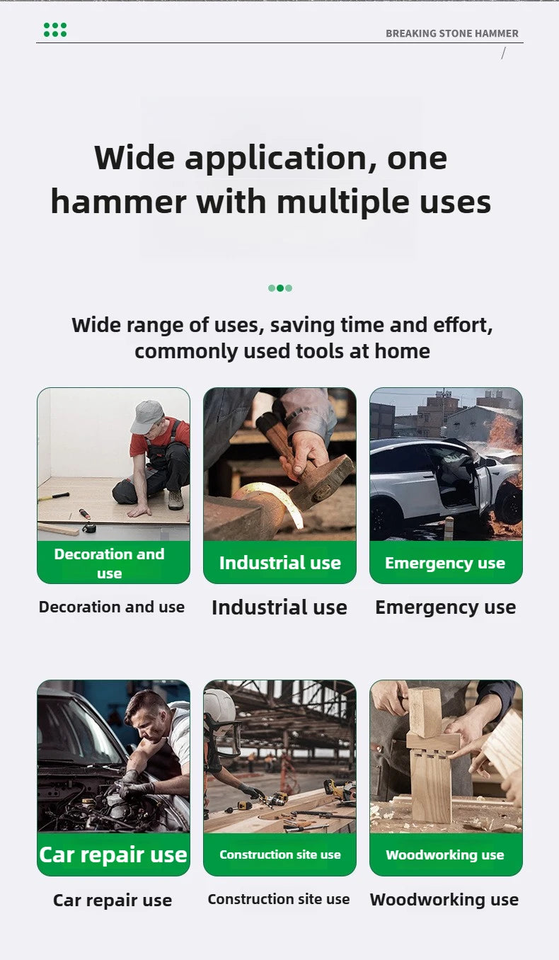 Antirust High Carbon Octagonal Hammer Solid and Multifunctional Household Wall Demolition Woodworking Sledge Hammer Hand Tools