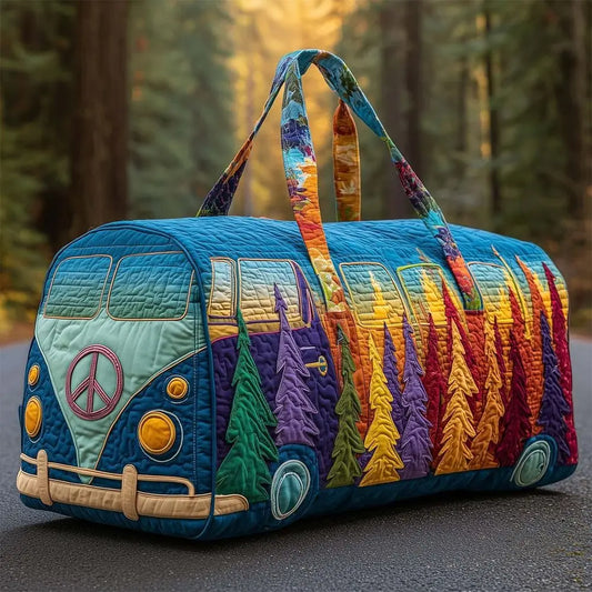 3D Printed Quilted Travel Duffle Bag Boho Overnight Yoga Tote