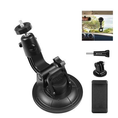 Car Suction Cup Mount with Phone Clamp & Screw & Tripod Adapter for Smartphone & for Gopro DJI Sports Action Cameras