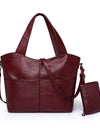 Big Black Shoulder Bags Large Soft Leather Crossbody Handbag Travel Tote Bag