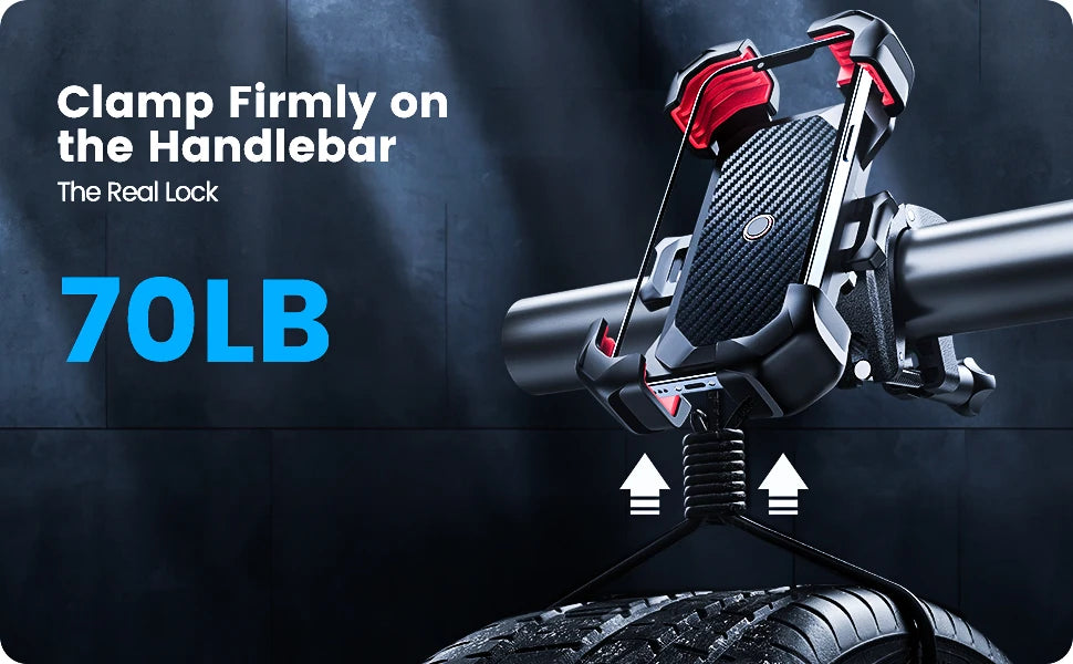 Universal Bike Phone Holder for 4.7-7 inch Mobile Phone 360°View Bicycle Phone Holder Stand Shockproof Bracket JR-ZS288