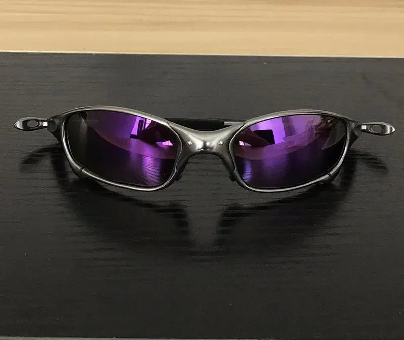 Polarized UV400 Cycling Sunglasses – Black Metal Frame Fishing Riding Bicycle Eyewear