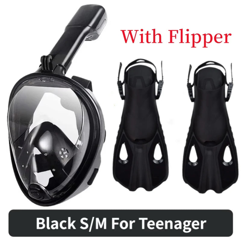 Underwater Scuba Anti Fog Full Face Diving Mask Snorkeling Respiratory Masks Safe Waterproof Swimming Equipment for Adult