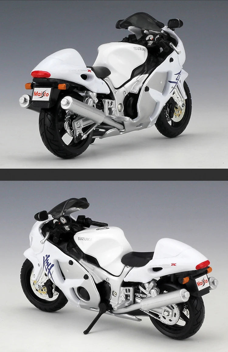 Diecast Suzuki Hayabusa GSX1300R Motorcycle Model 1 to 18 Scale