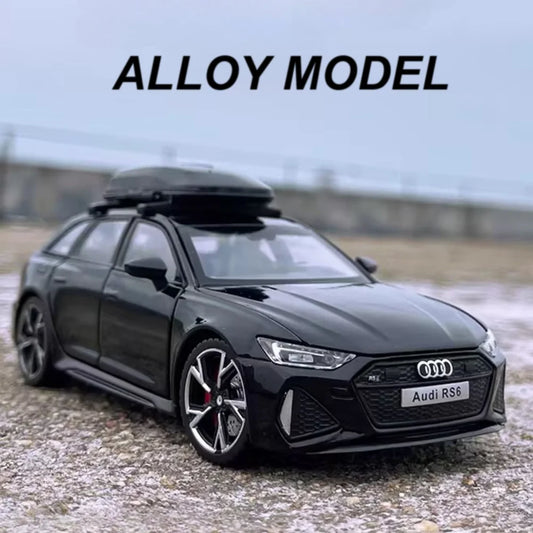 1:32 RS6 RS7 Alloy Miniature Models Diecast Car Toys 6 Doors Opened Sound Light Pull Back Metal Vehices 's Holiday Gifts