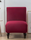 Stretch Armless Accent Chair Cover Single Short Back Sofa Covers Solid Color Anti-dirt Chair Slipcover Removable Sofa Protector