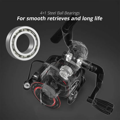 Brutus Super Light Spinning Fishing Reel 8KG Max Drag 5.2:1 Gear Ratio Freshwater Carp Fishing Coil