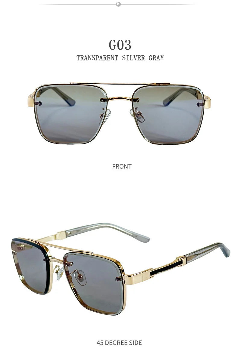 Square Frame Sunglasses With UV400 Protection