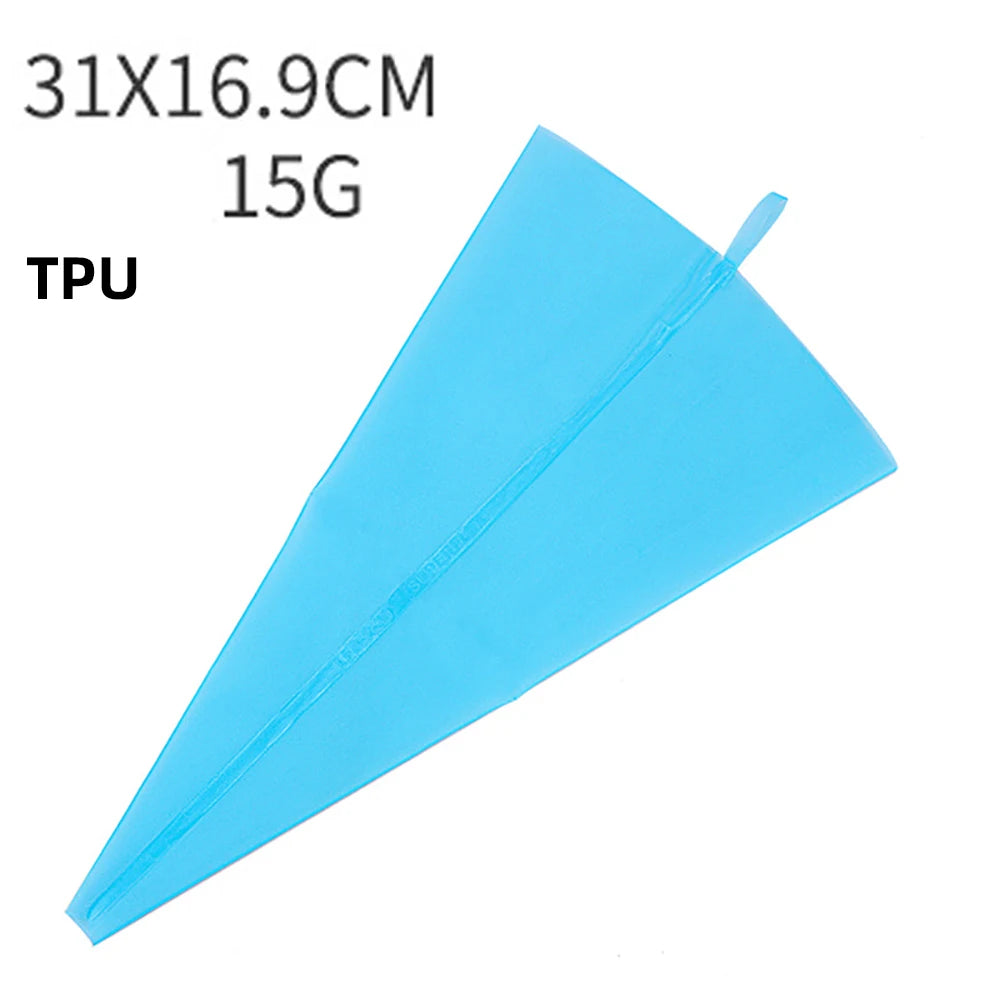 5 Sizes Silicone Icing Piping Cream Pastry Bag Reusable DIY Confectionery Bag Kitchen Accessories Cake Decorating Baking Tools