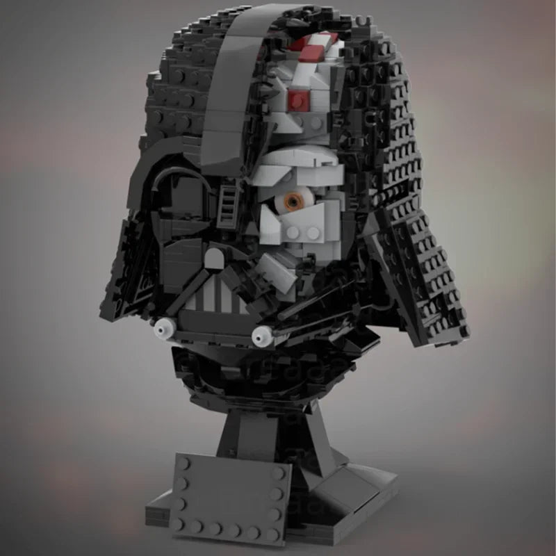 979pcs Star Battle Damaged Vader Helmets Model Building Blocks Bricks Education Assembly for Christmas Gifts Moc-75304 toys