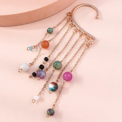 1pc Bohemian No Piercing Pearls Stone Ear Cuff Wrap Stud Clip Earrings For Women Girl Trendy Earrings Jewelry