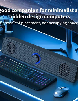 PC Soundbar Wired and Wireless Bluetooth Speaker USB Powered Soundbar for TV Pc Laptop Gaming Home Surround Audio System