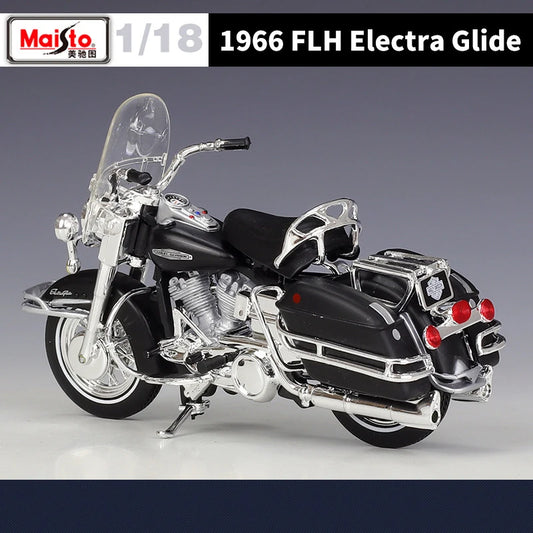 1 18 Scale Harley Davidson FLH Electra Glide 1966 Diecast Motorcycle Model