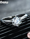 D Color VVS1 EX Moissanite Wedding Ring 1ct Round Diamond Cut Solitaire 925 Sterling Silver Promise Rings