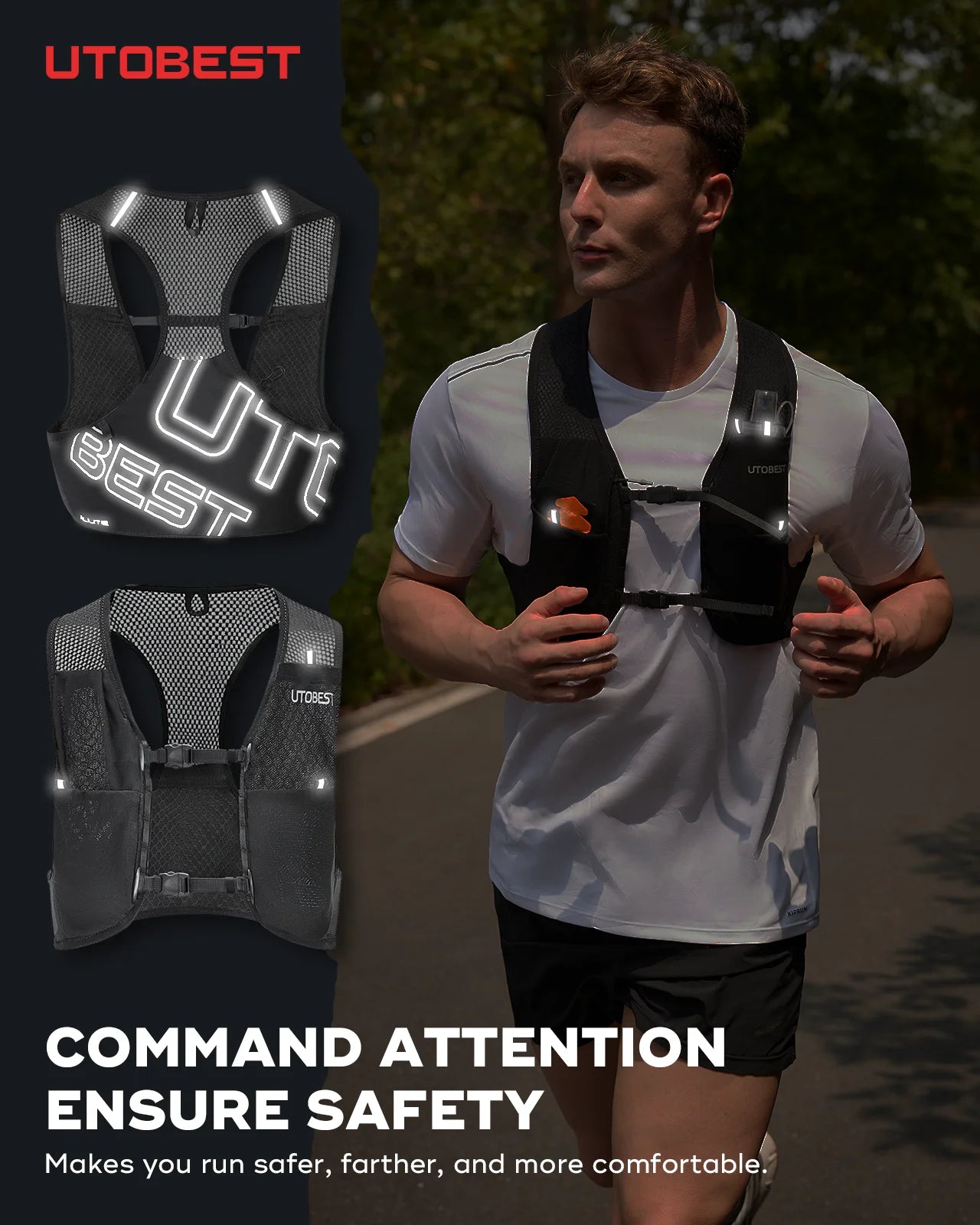 Trail Running Vest Ultra Lightweight Hydration Pack Breathable Functional Pack for Marathon Cycling Hiking