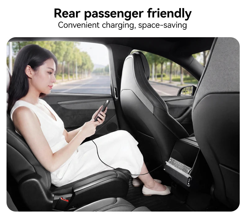 3 in 1 Rear Air Vent Docking Station with 120W Fast Charging for Tesla Model YL 2026