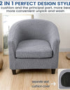Tub Club Armchair Covers Leaves Jacquard Bar Chair Cover Solid Color Relax Single Sofa Slipcovers with Seat Cushion Cover Home