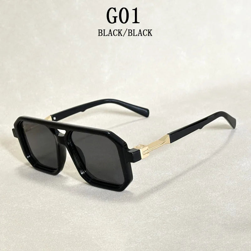 Vintage Square Sunglasses With UV400 Protection