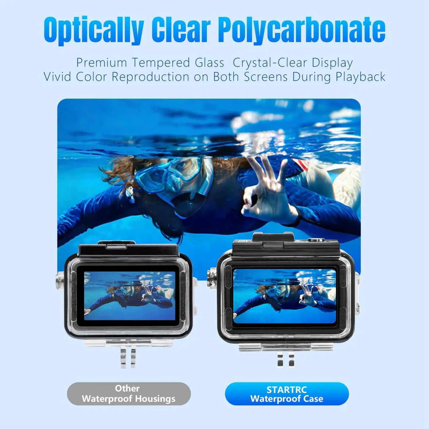 40 Metre Waterproof Diving Housing Case for DJI Osmo Action 3 4 and 5 Pro
