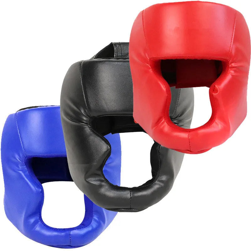 Boxing Headgear for Children Adults,PU Karate Muay Thai Guantes De Boxeo Free Fight MMA Sanda Training Boxing Safety Helment