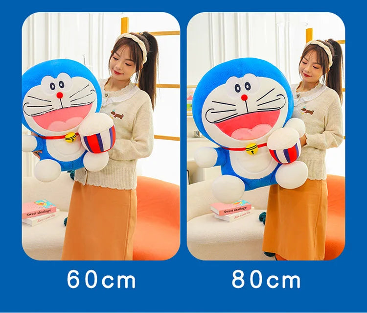 Cute Blue Cat Plush Toy Soft Huggable Stuffed Animal