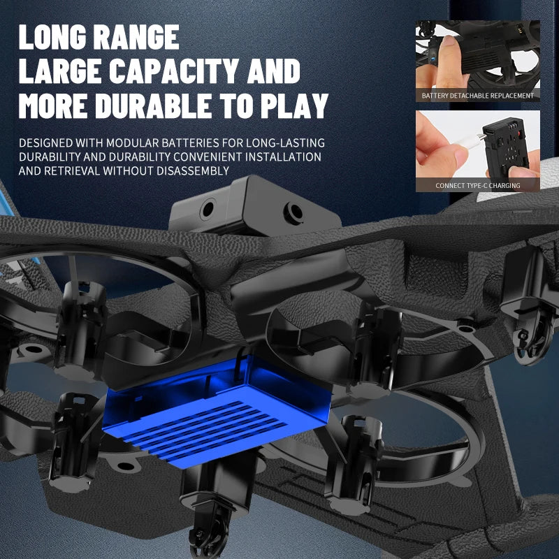 RC Plane with Camera Helicopter Remote Control Aircraft Obstacle Avoidance Fighter 2.4G Airplane EPP Foam Plane  Toys