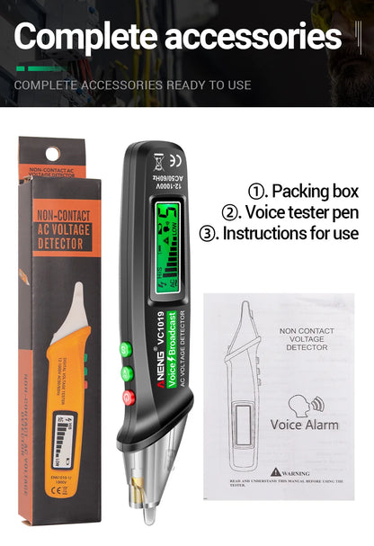 Circuit Breaker Finder with Voice Broadcast and Infrared Sensor Positioning Voltage Tester Electric Wire Detector