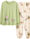Women’s 2-Piece Pajama Set – Long Sleeve Top & Pants, Loose & Comfortable Winter Loungewear