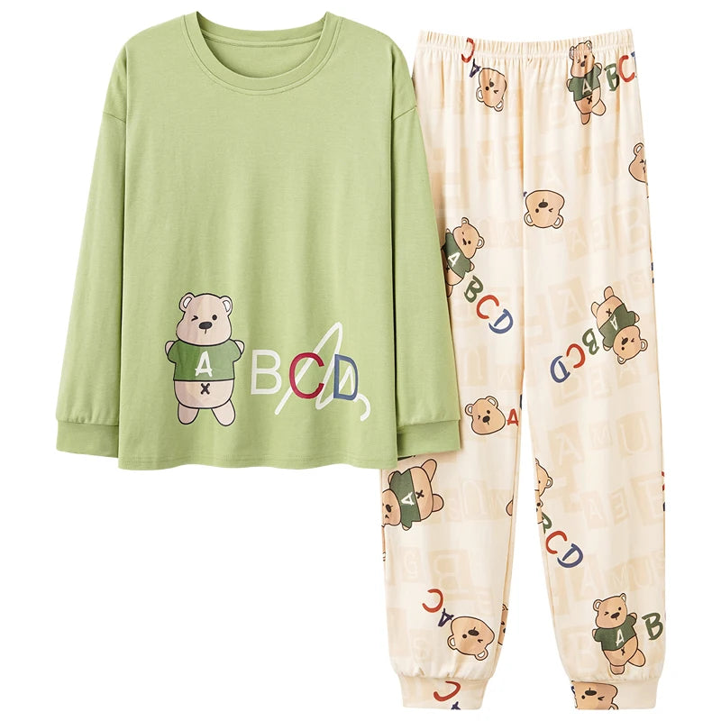 Women’s 2-Piece Pajama Set – Long Sleeve Top & Pants, Loose & Comfortable Winter Loungewear