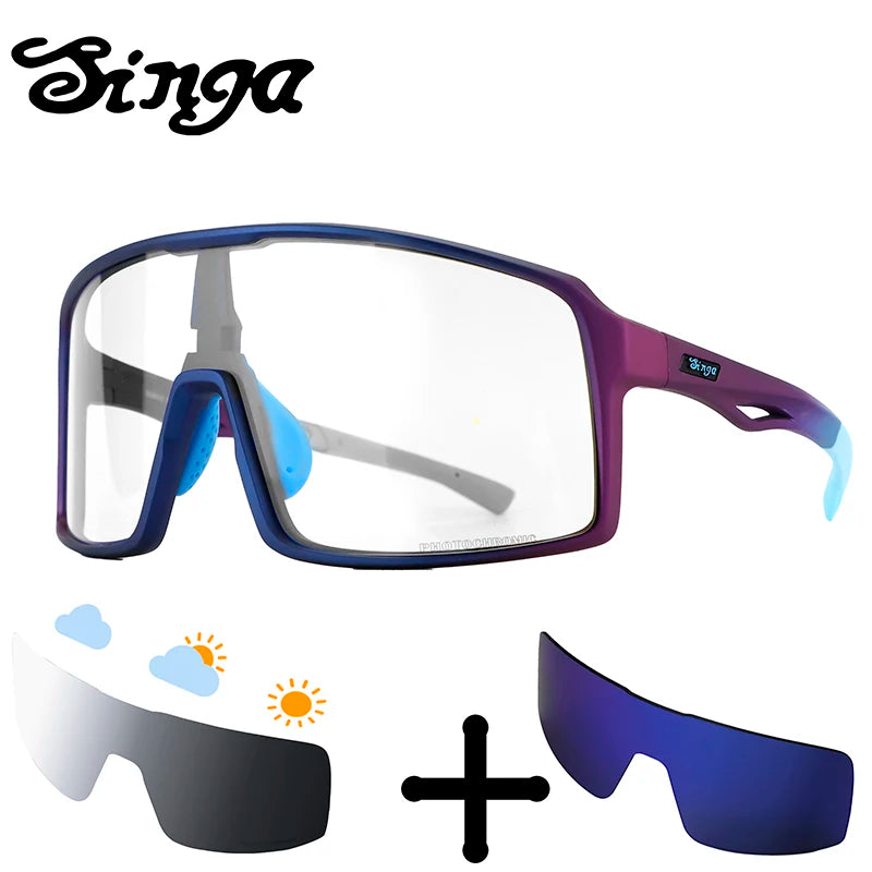 Photochromic Cycling Sunglasses UV400 Sports Bike Eyewear