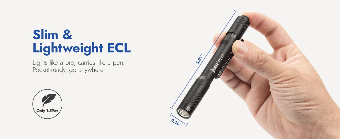 650 Lumen Rechargeable LED Pen Flashlight With USB C Charging