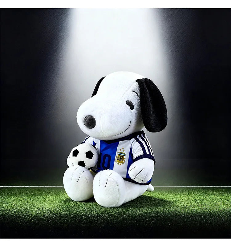 Kawaii Stuffed Doll Snoopy Football Plush Toy Cute Anime Character Stuffed Animal for Kids Birthday Gift and Cartoon Collection